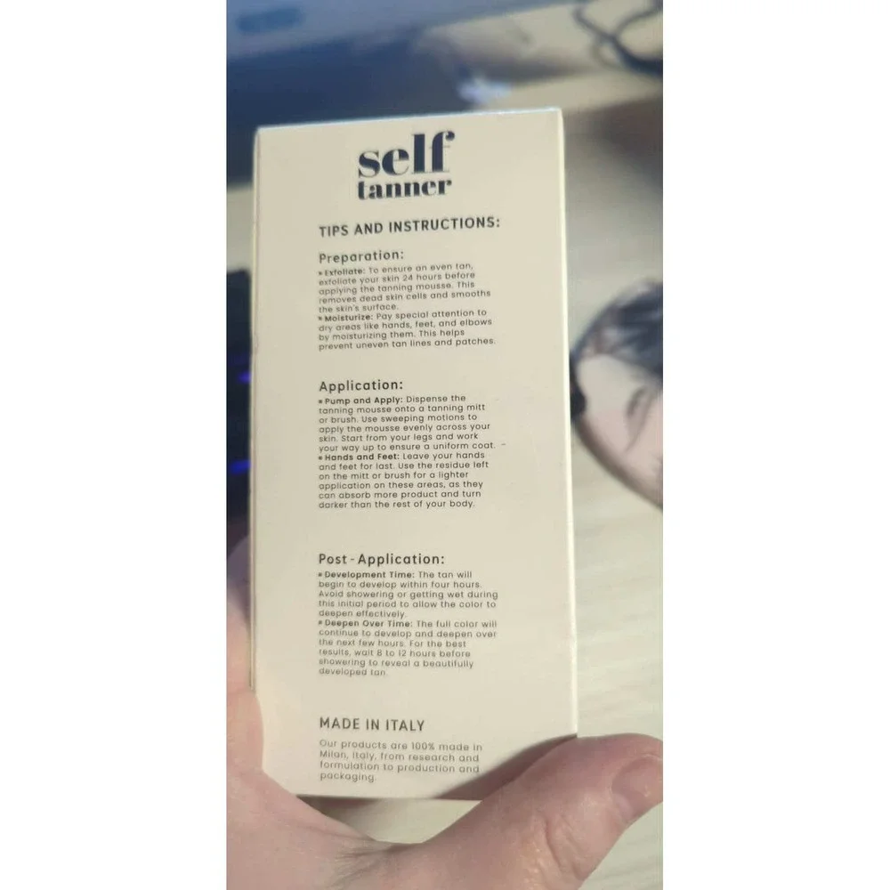 Team Tan Self Tanner Tanning Mousse‎ Dark 100ml 3.38oz Vegan Cruelty Free Italy